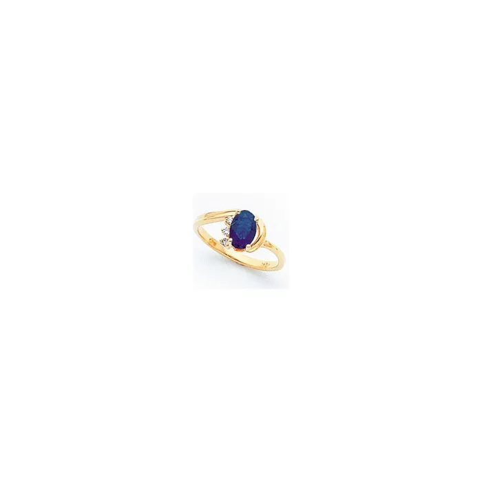 Rings Goldia 14k Yellow Gold 7x5mm Oval Sapphire VS Diamond ring
