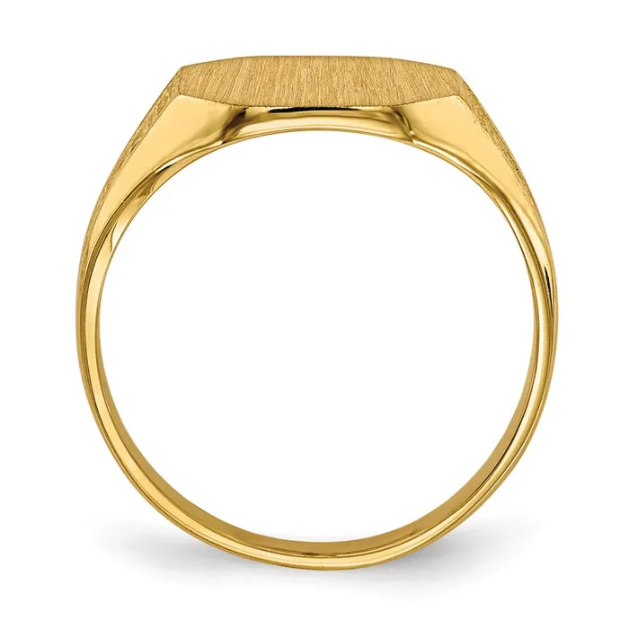 Rings Goldia 14K Yellow Gold 90x110mm Closed Back Signet Ring