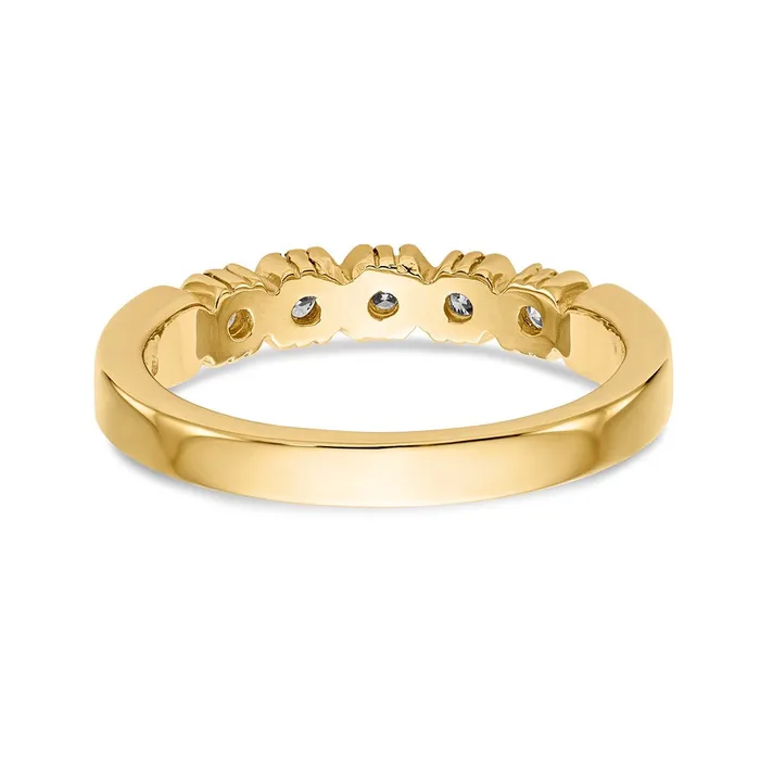 Rings Goldiacom 14K White Gold 5Stone Real Diamond Band