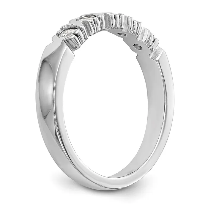 Rings Goldiacom 14K White Gold 5Stone Real Diamond Band