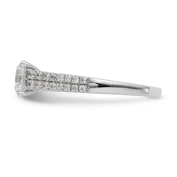 Rings Goldiacom 14K White Gold Simulated Diamond Engagement Ring