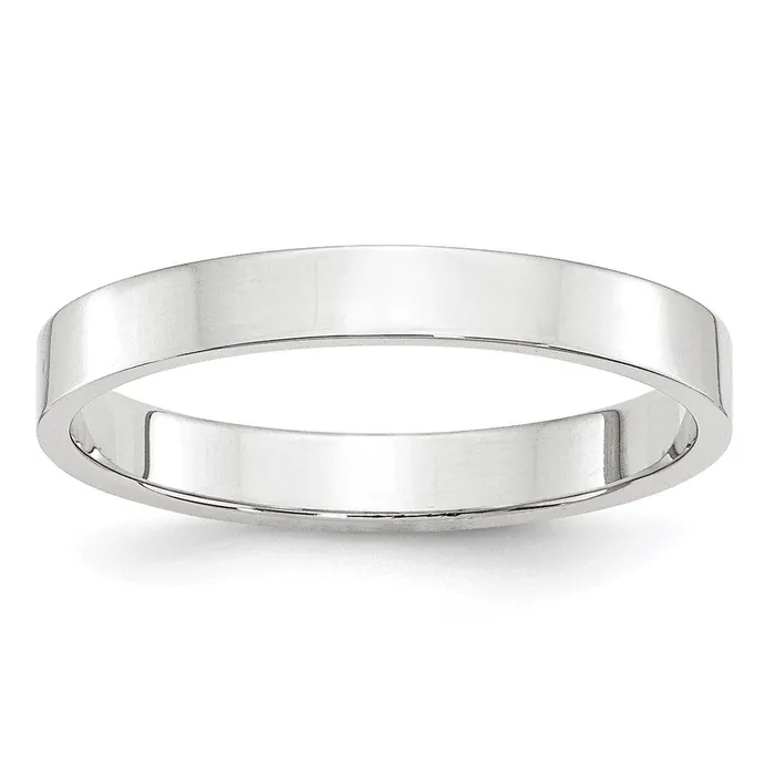 Rings Goldia Solid 10K White Gold 3mm Light Weight Flat MensWomens Wedding Band Ring Size 105 Rings Goldia Solid 10K White Gold 3mm Light Weight Flat MensWomens Wedding Band Ring Size 105