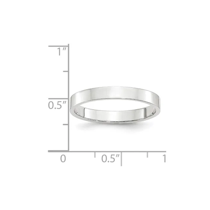 Rings Goldia Solid 10K White Gold 3mm Light Weight Flat MensWomens Wedding Band Ring Size 105 Rings Goldia Solid 10K White Gold 3mm Light Weight Flat MensWomens Wedding Band Ring Size 105
