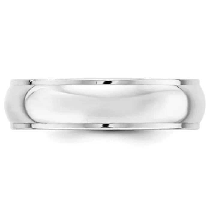 Rings Goldia Solid 10K White Gold 6mm Half Round with Edge MensWomens Wedding Band Ring Size 135 Rings Goldia Solid 10K White Gold 6mm Half Round with Edge MensWomens Wedding Band Ring Size 135