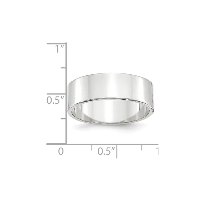 Rings Goldia Solid 10K White Gold 7mm Light Weight Flat MensWomens Wedding Band Ring Size 125 Rings Goldia Solid 10K White Gold 7mm Light Weight Flat MensWomens Wedding Band Ring Size 125