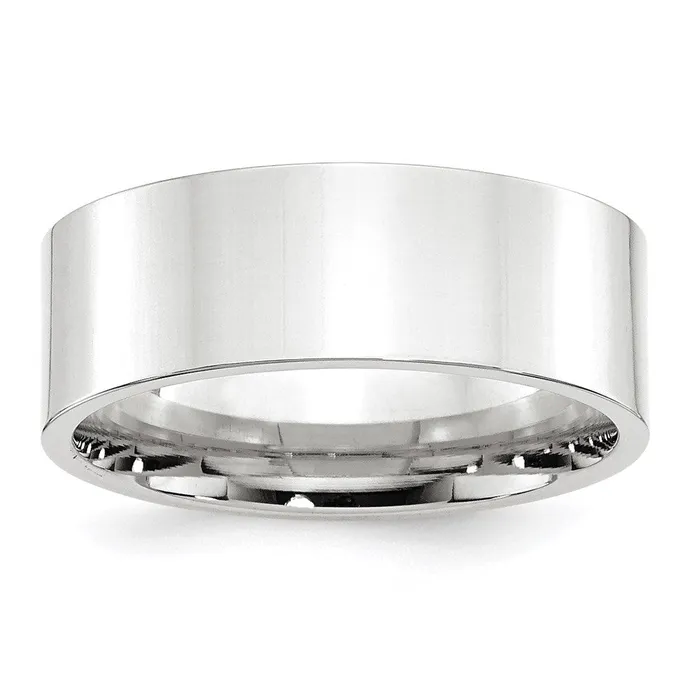 Rings Goldia Solid 10K White Gold 8mm Standard Flat Comfort Fit MensWomens Wedding Band Ring Size 7 Rings Goldia Solid 10K White Gold 8mm Standard Flat Comfort Fit MensWomens Wedding Band Ring Size 7