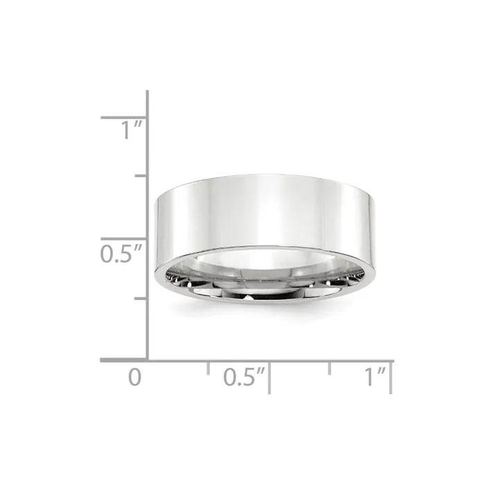 Rings Goldia Solid 10K White Gold 8mm Standard Flat Comfort Fit MensWomens Wedding Band Ring Size 7 Rings Goldia Solid 10K White Gold 8mm Standard Flat Comfort Fit MensWomens Wedding Band Ring Size 7