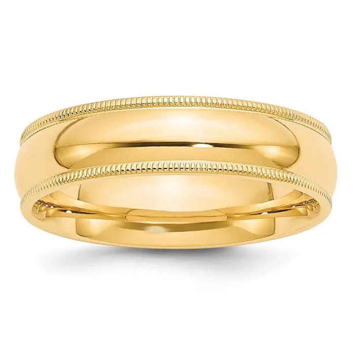 Rings Goldia Solid 10K Yellow Gold 6mm Milgrain Comfort Wedding MensWomens Wedding Band Ring Size 8 Rings Goldia Solid 10K Yellow Gold 6mm Milgrain Comfort Wedding MensWomens Wedding Band Ring Size 8
