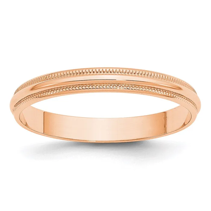 Rings Goldia Solid 10K Yellow Gold Rose Gold 3mm Light Weight Milgrain Half Round MensWomens Wedding Band Ring Size 8 Rings Goldia Solid 10K Yellow Gold Rose Gold 3mm Light Weight Milgrain Half Round MensWomens Wedding Band Ring Size 8