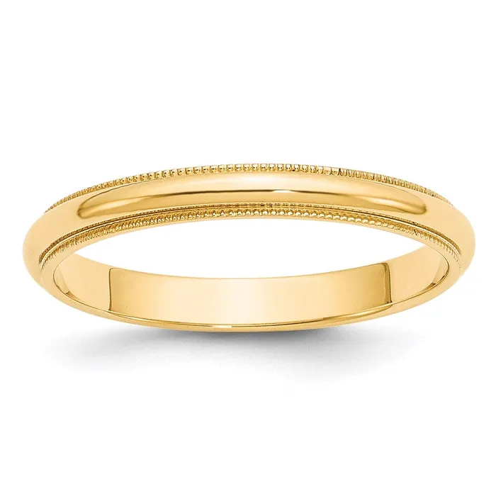 Rings Goldia Solid 14K Yellow Gold 3mm Milgrain HalfRound Wedding MensWomens Wedding Band Ring Size 12 Rings Goldia Solid 14K Yellow Gold 3mm Milgrain HalfRound Wedding MensWomens Wedding Band Ring Size 12