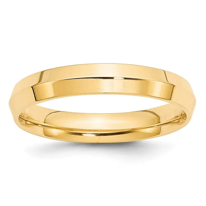 Rings Goldia Solid 14K Yellow Gold 4mm Knife Edge Comfort Fit MensWomens Wedding Band Ring Size 125 Rings Goldia Solid 14K Yellow Gold 4mm Knife Edge Comfort Fit MensWomens Wedding Band Ring Size 125