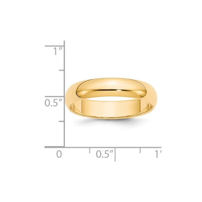 Rings Goldia Solid 14K Yellow Gold 5mm HalfRound Wedding MensWomens Wedding Band Ring Size 8 Rings Goldia Solid 14K Yellow Gold 5mm HalfRound Wedding MensWomens Wedding Band Ring Size 8