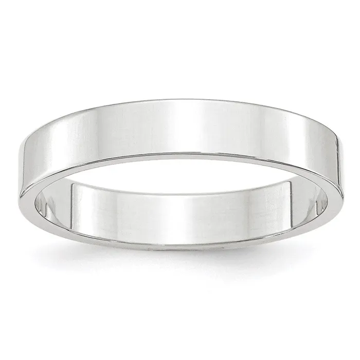 Rings Goldia Solid 18K White Gold 4mm Light Weight Flat MensWomens Wedding Band Ring Size 75 Rings Goldia Solid 18K White Gold 4mm Light Weight Flat MensWomens Wedding Band Ring Size 75