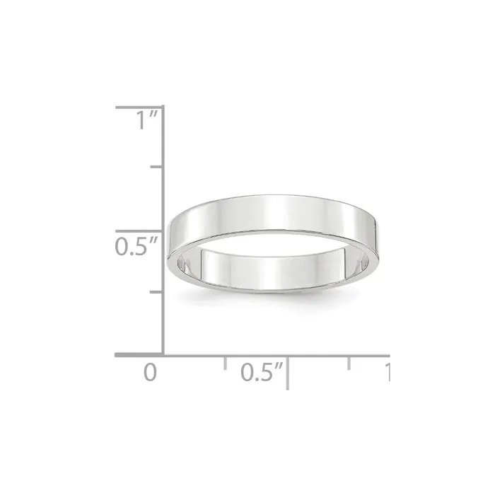 Rings Goldia Solid 18K White Gold 4mm Light Weight Flat MensWomens Wedding Band Ring Size 75 Rings Goldia Solid 18K White Gold 4mm Light Weight Flat MensWomens Wedding Band Ring Size 75