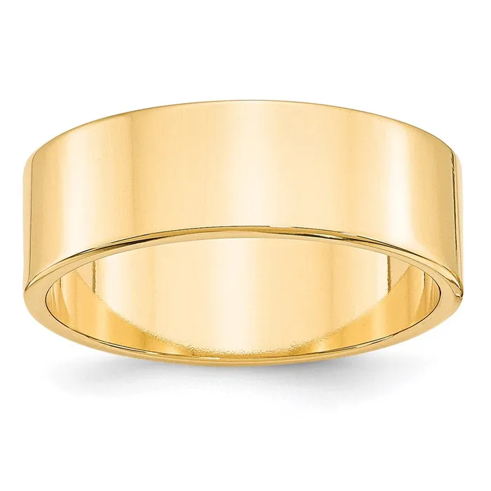 Rings Goldia Solid 18K Yellow Gold 7mm Light Weight Flat MensWomens Wedding Band Ring Size 125 Rings Goldia Solid 18K Yellow Gold 7mm Light Weight Flat MensWomens Wedding Band Ring Size 125