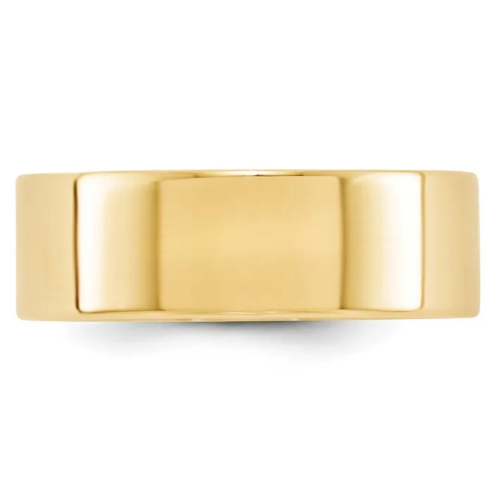 Rings Goldia Solid 18K Yellow Gold 7mm Light Weight Flat MensWomens Wedding Band Ring Size 125 Rings Goldia Solid 18K Yellow Gold 7mm Light Weight Flat MensWomens Wedding Band Ring Size 125