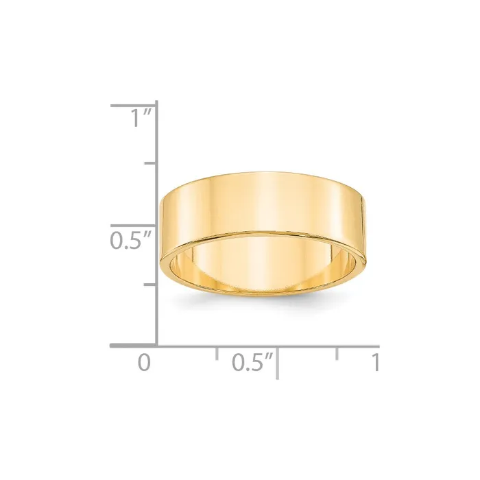 Rings Goldia Solid 18K Yellow Gold 7mm Light Weight Flat MensWomens Wedding Band Ring Size 125 Rings Goldia Solid 18K Yellow Gold 7mm Light Weight Flat MensWomens Wedding Band Ring Size 125