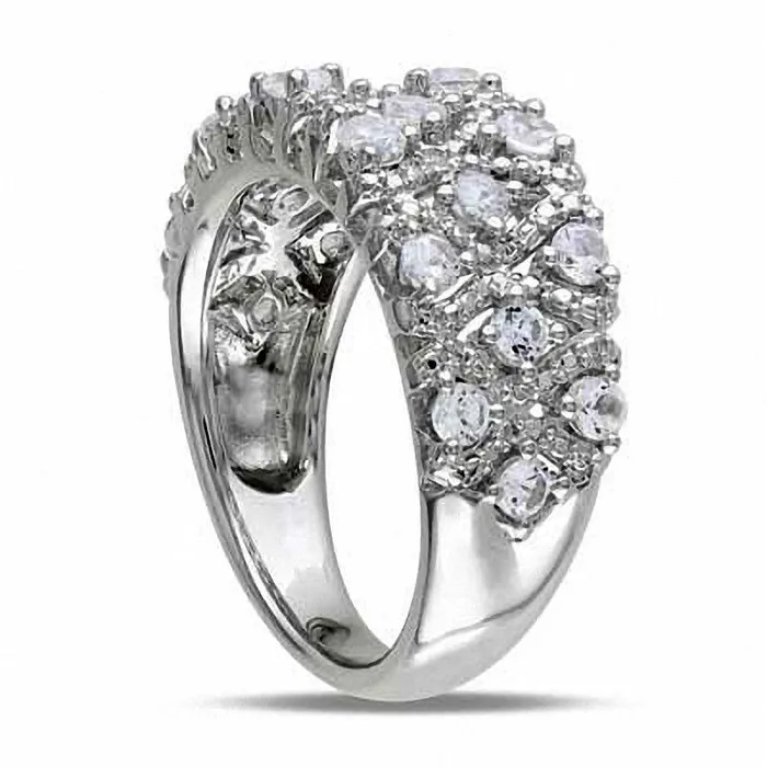 Rings LabCreated White Sapphire Ring in Sterling Silver Goldia Rings LabCreated White Sapphire Ring in Sterling Silver Goldia