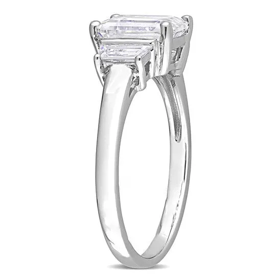 Rings Original Amour Silver 2 13 CT DEW Created White Moissanite 3Stone Ring JMS always Rings Original Amour Silver 2 13 CT DEW Created White Moissanite 3Stone Ring JMS always