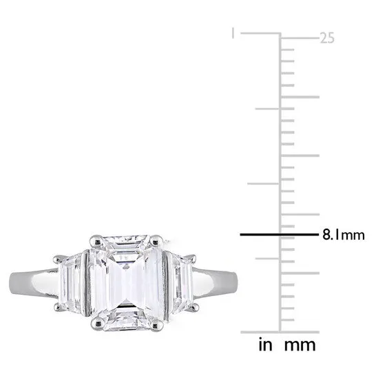 Rings Original Amour Silver 2 13 CT DEW Created White Moissanite 3Stone Ring JMS always Rings Original Amour Silver 2 13 CT DEW Created White Moissanite 3Stone Ring JMS always