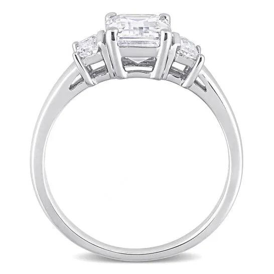 Rings Original Amour Silver 2 13 CT DEW Created White Moissanite 3Stone Ring JMS always Rings Original Amour Silver 2 13 CT DEW Created White Moissanite 3Stone Ring JMS always