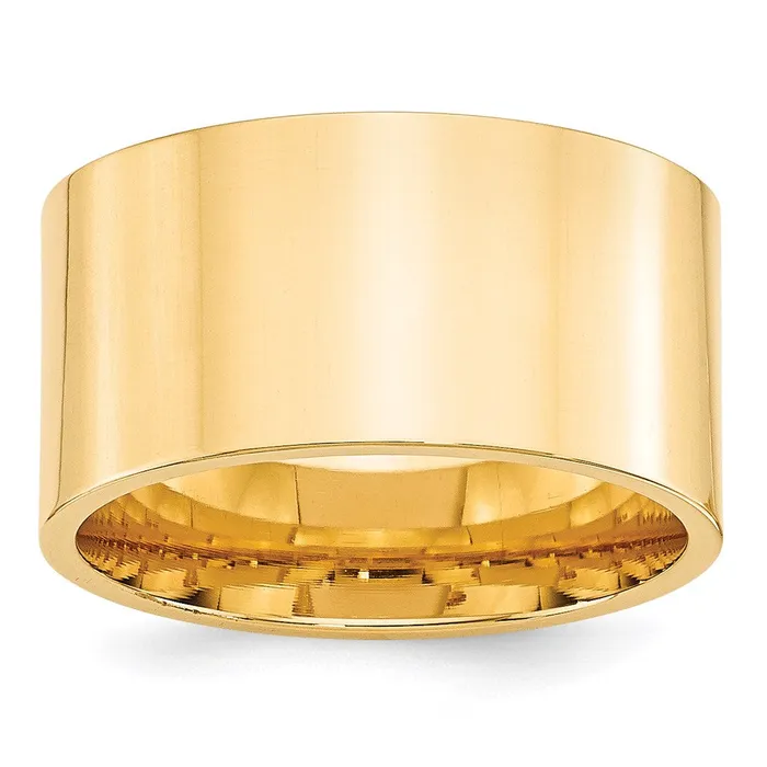 Rings Solid 14K Yellow Gold 12mm Standard Flat Comfort Fit MensWomens Wedding Band Ring Size 55 Goldia Rings Solid 14K Yellow Gold 12mm Standard Flat Comfort Fit MensWomens Wedding Band Ring Size 55 Goldia
