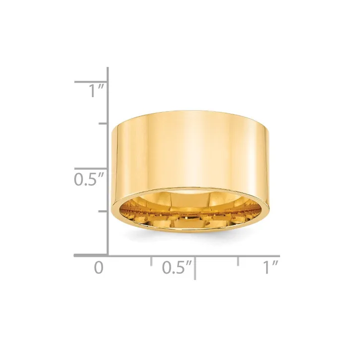 Rings Solid 14K Yellow Gold 12mm Standard Flat Comfort Fit MensWomens Wedding Band Ring Size 55 Goldia Rings Solid 14K Yellow Gold 12mm Standard Flat Comfort Fit MensWomens Wedding Band Ring Size 55 Goldia