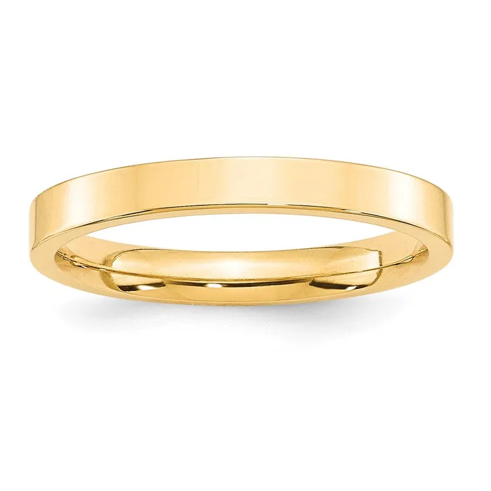 Rings Solid 14K Yellow Gold 3mm Standard Flat Comfort Fit MensWomens Wedding Band Ring Size 45 Goldia Rings Solid 14K Yellow Gold 3mm Standard Flat Comfort Fit MensWomens Wedding Band Ring Size 45 Goldia