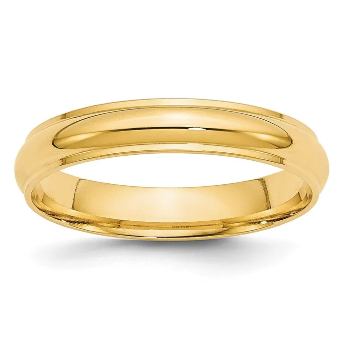 Rings Solid 18K Yellow Gold 4mm Half Round with Edge MensWomens Wedding Band Ring Size 12 Goldia Rings Solid 18K Yellow Gold 4mm Half Round with Edge MensWomens Wedding Band Ring Size 12 Goldia