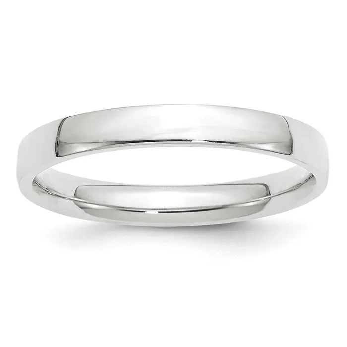 Solid 10K White Gold 3mm Light Weight Comfort Fit MensWomens Wedding Band Ring Size 125 Goldia Rings Solid 10K White Gold 3mm Light Weight Comfort Fit MensWomens Wedding Band Ring Size 125 Goldia Rings