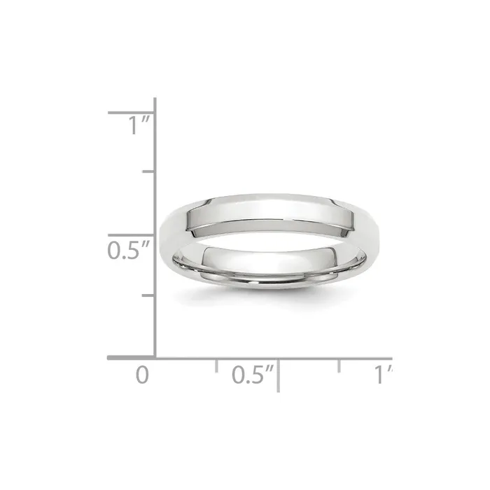 Solid 10K White Gold 4mm Bevel Edge Comfort Fit MensWomens Wedding Band Ring Size 4 Goldia Rings Solid 10K White Gold 4mm Bevel Edge Comfort Fit MensWomens Wedding Band Ring Size 4 Goldia Rings