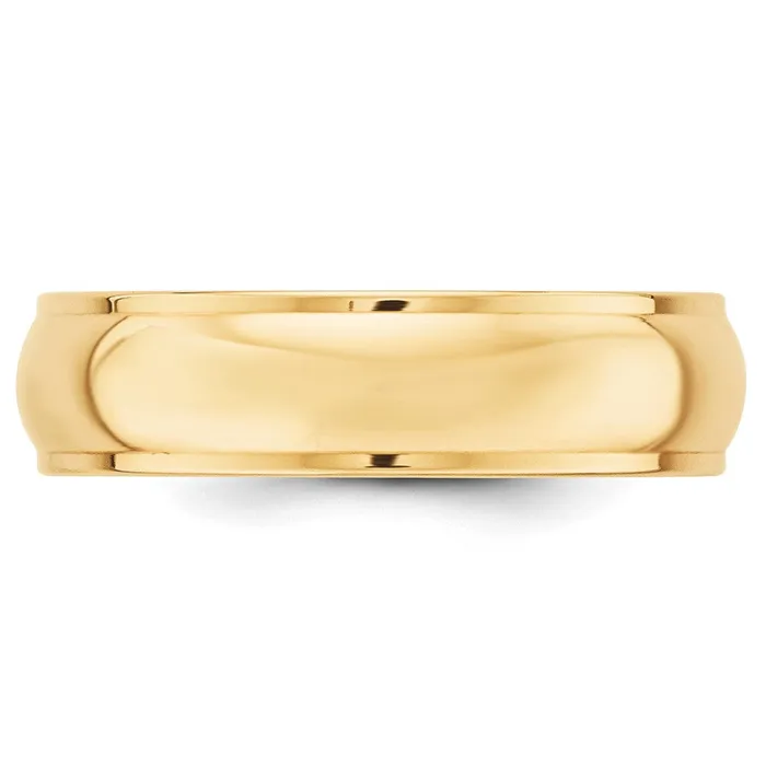 Solid 10K Yellow Gold 6mm Half Round with Edge MensWomens Wedding Band Ring Size 115 Goldia Rings Solid 10K Yellow Gold 6mm Half Round with Edge MensWomens Wedding Band Ring Size 115 Goldia Rings