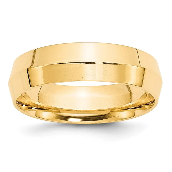 Solid 10K Yellow Gold 6mm Knife Edge Comfort Fit MensWomens Wedding Band Ring Size 105 Goldia Rings Solid 10K Yellow Gold 6mm Knife Edge Comfort Fit MensWomens Wedding Band Ring Size 105 Goldia Rings