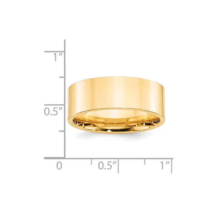 Solid 10K Yellow Gold 8mm Standard Flat Comfort Fit MensWomens Wedding Band Ring Size 4 Goldia Rings Solid 10K Yellow Gold 8mm Standard Flat Comfort Fit MensWomens Wedding Band Ring Size 4 Goldia Rings
