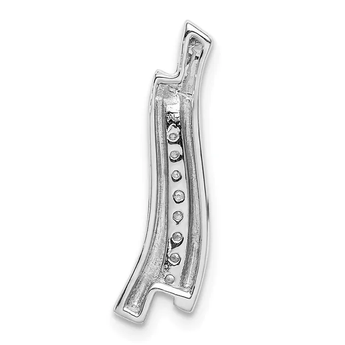 Solid 14k White Gold 115ct Simulated CZ Journey Chain Slide Goldia Necklaces Solid 14k White Gold 115ct Simulated CZ Journey Chain Slide Goldia Necklaces