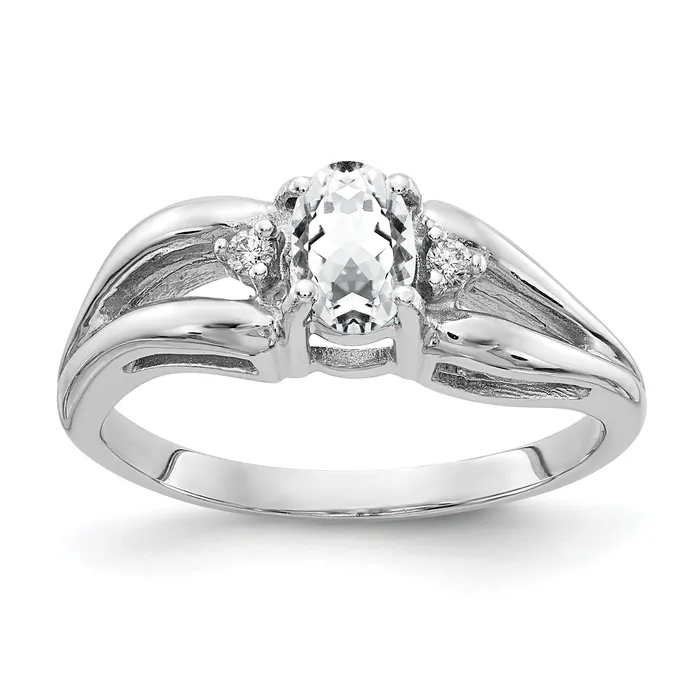 Solid 14k White Gold 6x4mm Oval Cubic Zirconia VS Simulated CZ Ring Goldia Rings Solid 14k White Gold 6x4mm Oval Cubic Zirconia VS Simulated CZ Ring Goldia Rings