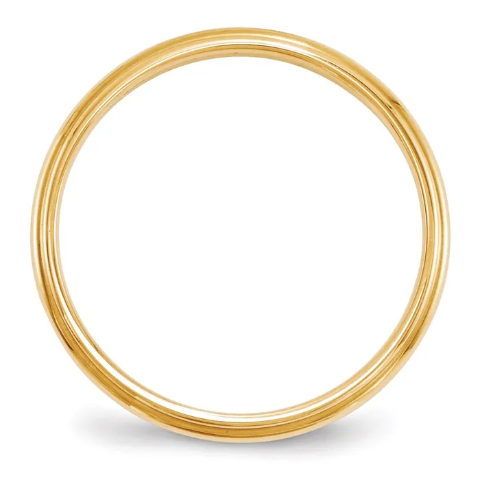 Solid 14K Yellow Gold 25mm Half Round with Edge MensWomens Wedding Band Ring Size 55 Goldia Rings Solid 14K Yellow Gold 25mm Half Round with Edge MensWomens Wedding Band Ring Size 55 Goldia Rings