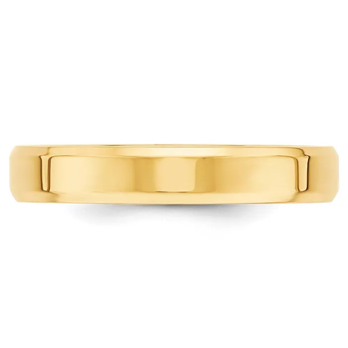 Solid 14K Yellow Gold 4mm Bevel Edge Comfort Fit MensWomens Wedding Band Ring Size 125 Goldia Rings Solid 14K Yellow Gold 4mm Bevel Edge Comfort Fit MensWomens Wedding Band Ring Size 125 Goldia Rings
