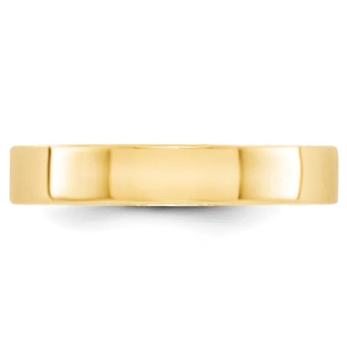 Solid 14K Yellow Gold 4mm Light Weight Flat MensWomens Wedding Band Ring Size 45 Goldia Rings Solid 14K Yellow Gold 4mm Light Weight Flat MensWomens Wedding Band Ring Size 45 Goldia Rings