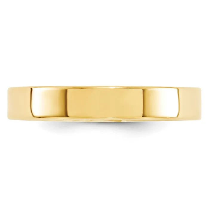 Solid 14K Yellow Gold 4mm Standard Flat Comfort Fit MensWomens Wedding Band Ring Size 9 Goldia Rings Solid 14K Yellow Gold 4mm Standard Flat Comfort Fit MensWomens Wedding Band Ring Size 9 Goldia Rings