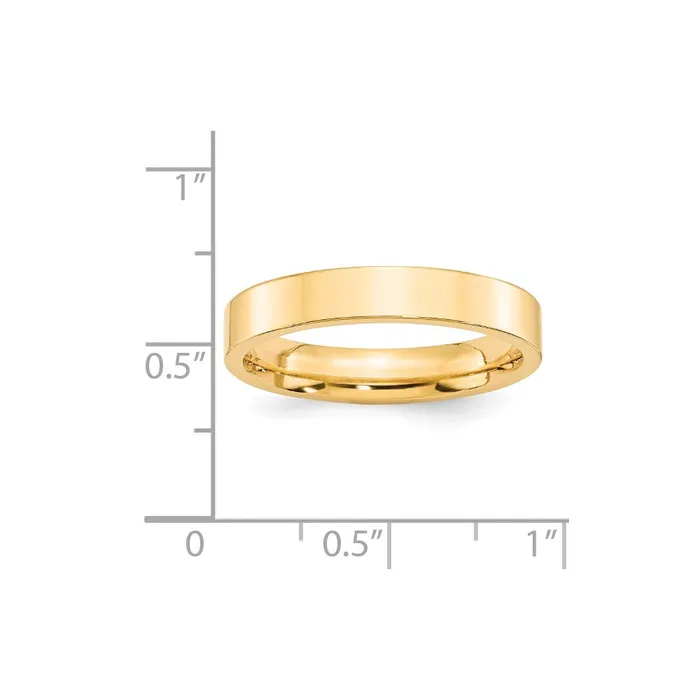 Solid 14K Yellow Gold 4mm Standard Flat Comfort Fit MensWomens Wedding Band Ring Size 9 Goldia Rings Solid 14K Yellow Gold 4mm Standard Flat Comfort Fit MensWomens Wedding Band Ring Size 9 Goldia Rings