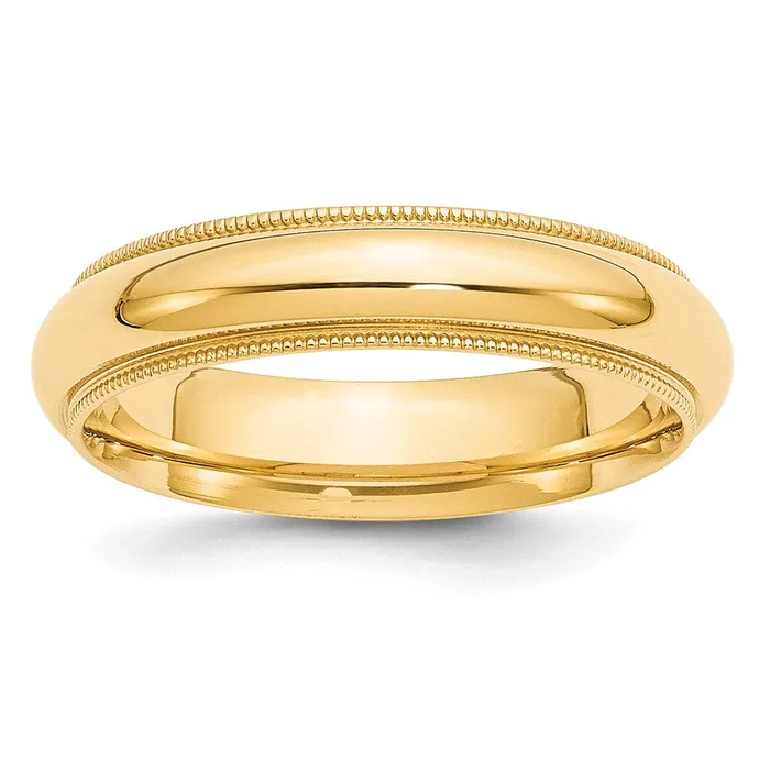 Solid 18K Yellow Gold 5mm Milgrain Comfort Wedding MensWomens Wedding Band Ring Size 85 Goldia Rings Solid 18K Yellow Gold 5mm Milgrain Comfort Wedding MensWomens Wedding Band Ring Size 85 Goldia Rings