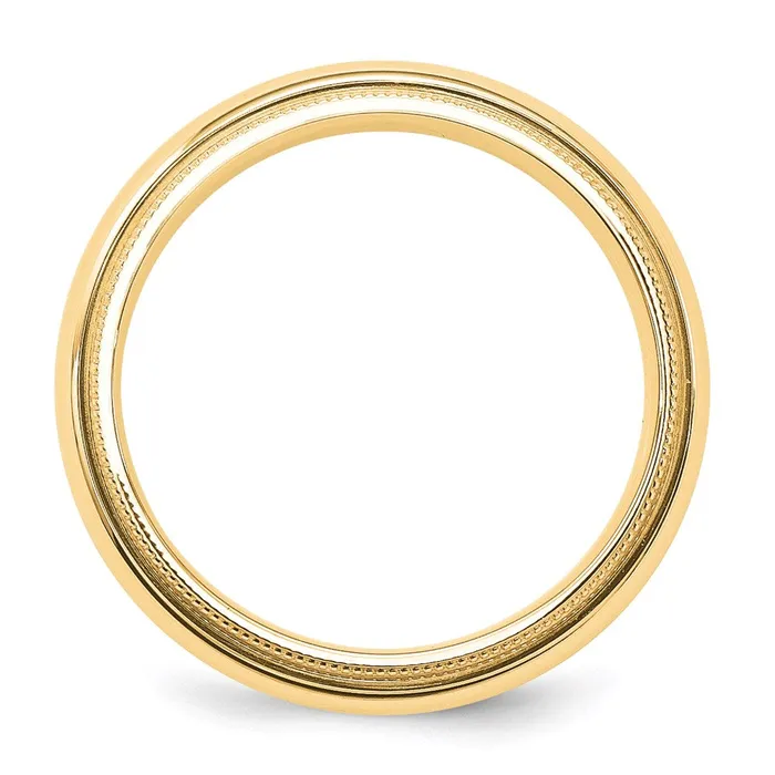 Solid 18K Yellow Gold 5mm Milgrain Comfort Wedding MensWomens Wedding Band Ring Size 85 Goldia Rings Solid 18K Yellow Gold 5mm Milgrain Comfort Wedding MensWomens Wedding Band Ring Size 85 Goldia Rings