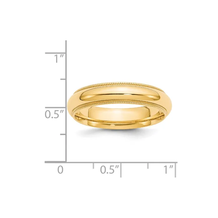 Solid 18K Yellow Gold 5mm Milgrain Comfort Wedding MensWomens Wedding Band Ring Size 85 Goldia Rings Solid 18K Yellow Gold 5mm Milgrain Comfort Wedding MensWomens Wedding Band Ring Size 85 Goldia Rings