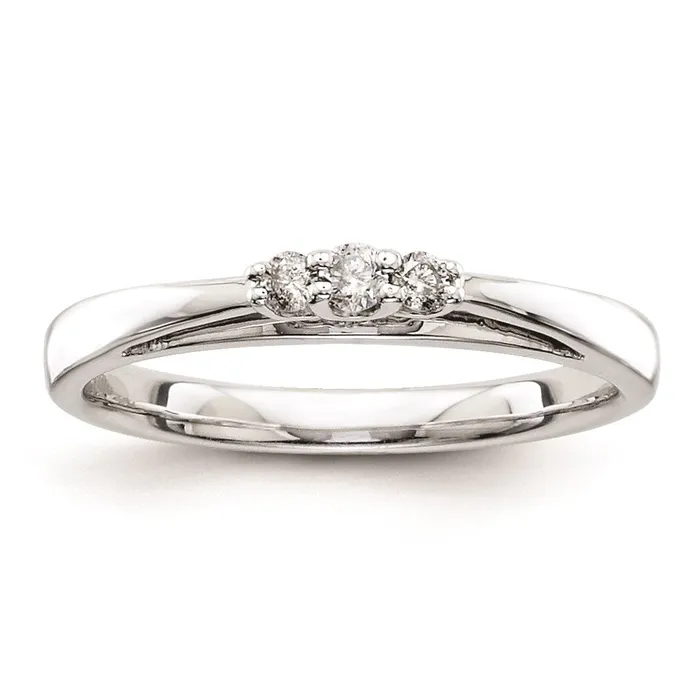 Sterling Silver Belle Amore Diamond Wedding Band Goldia Rings