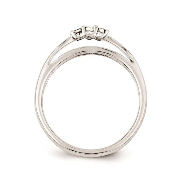 Sterling Silver Belle Amore Diamond Wedding Band Goldia Rings