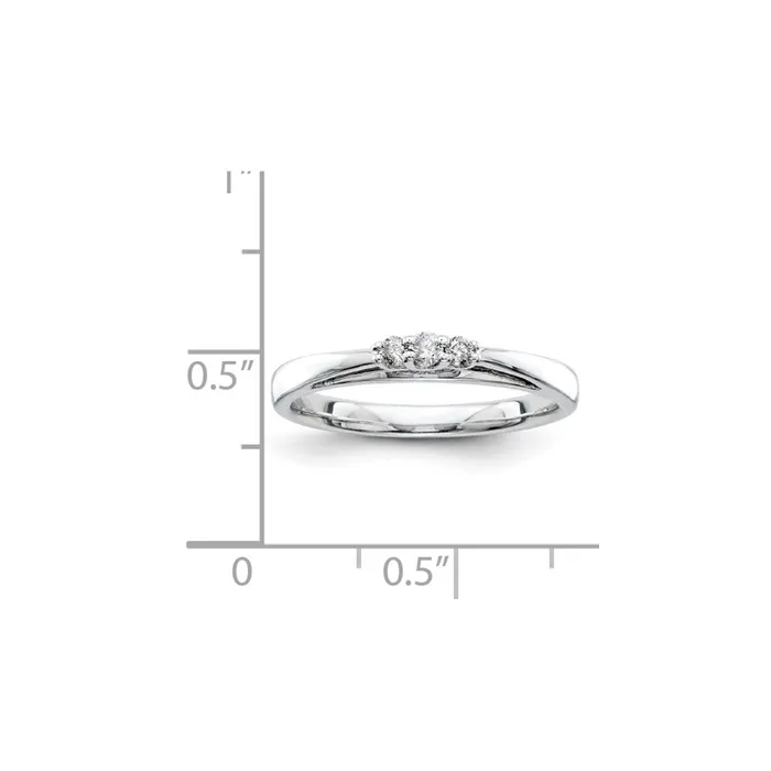 Sterling Silver Belle Amore Diamond Wedding Band Goldia Rings
