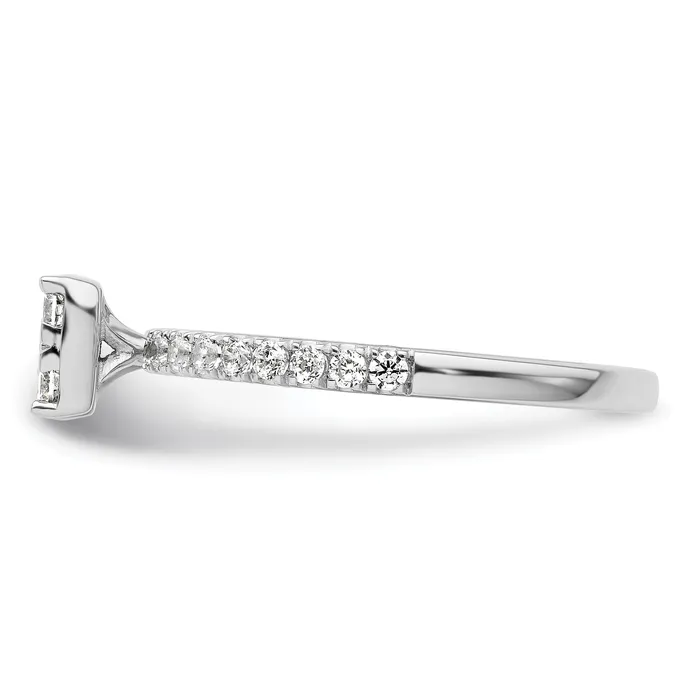 Two Promises 14k White Gold 12 Ct Lab Grown Diamond VSSI G Cluster Engagement Ring Goldia Rings