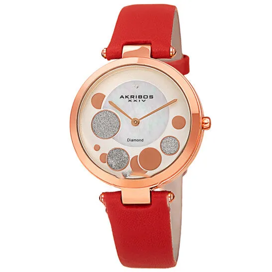 Watches JMS always Original Akribos XXIV Quartz Diamond White Dial Ladies Watch AK1069RD Watches JMS always Original Akribos XXIV Quartz Diamond White Dial Ladies Watch AK1069RD