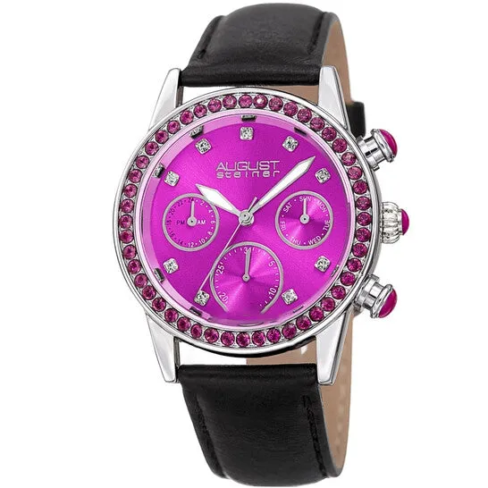 Watches JMS always Original August Steiner Quartz Crystal Purple Dial Ladies Watch AS8236PK Watches JMS always Original August Steiner Quartz Crystal Purple Dial Ladies Watch AS8236PK
